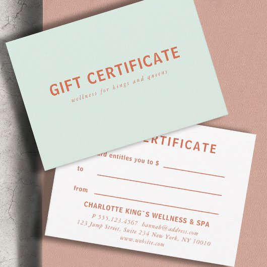 Carte Moderne, simple, professionnel, salon, vert clair