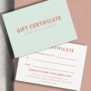 Carte Moderne, simple, professionnel, salon, vert clair