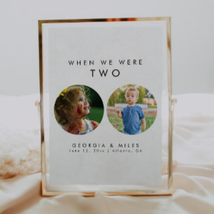 Carte Moderne Simple Quand Nous Étions Âge Photo Numéro