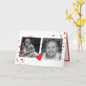 Carte Moderne Simple Red Hearts Fête des mères Photo per (Fleur jaune)