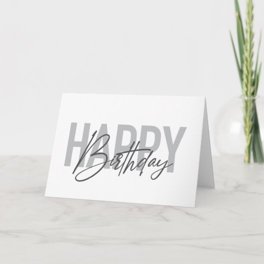 Carte Moderne, simple, urbain, cool Joyeux anniversaire (Devant)