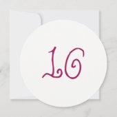 Carte moderne Sweet 16 Birthday Card (Dos)