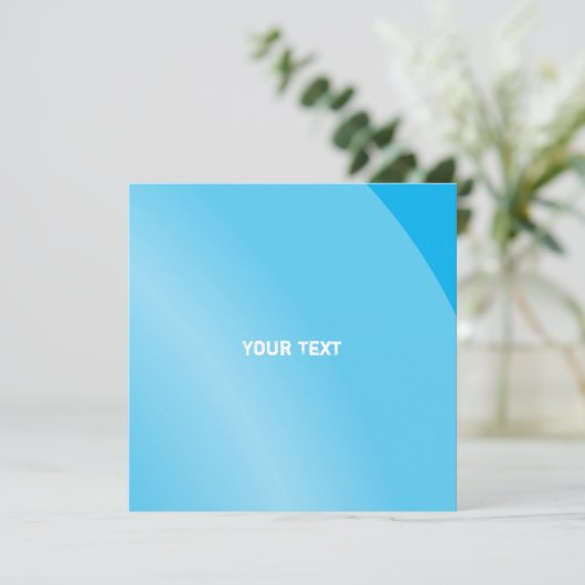 Carte Moderne Tourquise Ombragé Qr Code (Debout devant)