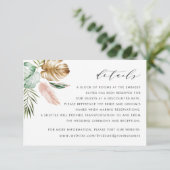 Carte moderne Tropical Gold Palm Greenery Détails (Debout devant)