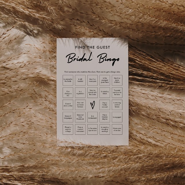 Carte Moderne Trouvez la Fête des mariées invité Jeu de  (Créateur téléchargé)