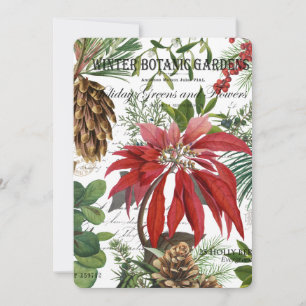 Carte Moderne vintage jardin d'hiver fleuri