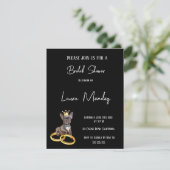 Carte moderno perro oscuro Bridal Shower Invite (Debout devant)