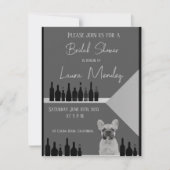 Carte moderno perro oscuro Bridal Shower Invite (Devant)