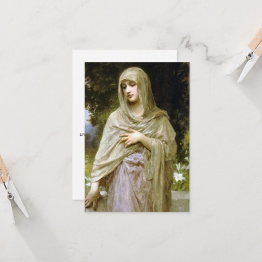 Carte Modesty 1902 William Bouguereau (Devant/Arrière en situation)