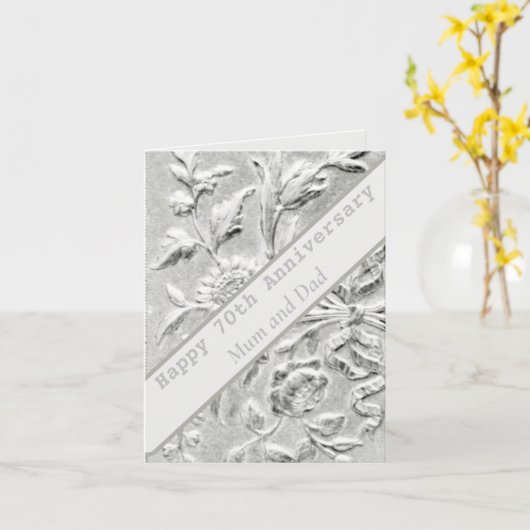 Carte modifiable du 70e anniversaire (Fleur jaune)