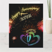 Carte Modifiable - Félicitations d'anniversaire avec feu (Devant)