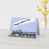 Carte Modifiable Fête des Pères avec Train (Fleur jaune)