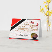 Carte Modifiable Joyeuse Indépendance mon ami trinidadie (Fleur jaune)