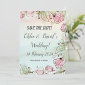 Carte modifiable SAVE THE WEDDING DATE! (Debout devant)