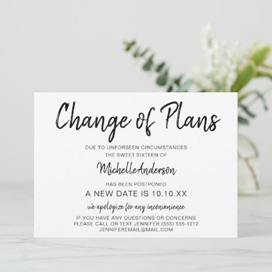 Carte Modification du Sweet sixteen des plans (Debout devant)