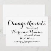 Carte Modifier la date, Mariage de calligraphie Faire-pa (Devant / Derrière)