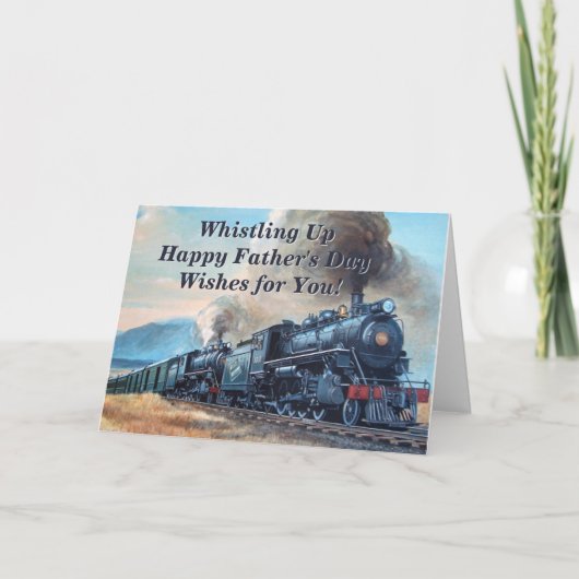 Carte Modifier le texte Ajouter des noms Train à vapeur  (Devant)