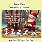 Carte Modifier le texte, Snowman trop près du barbecue, 