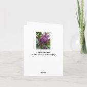 Carte "Moi de chez de lilas " (Dos)