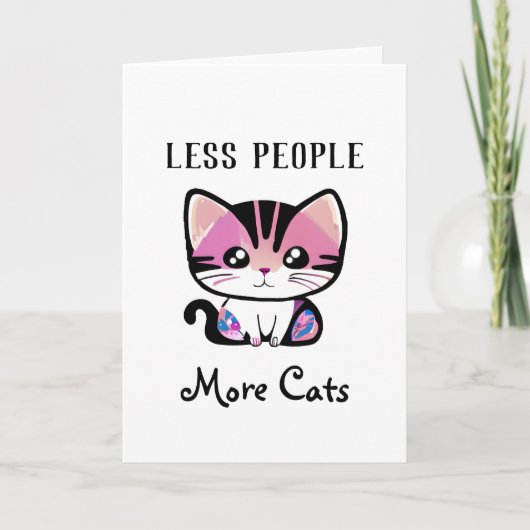 Carte Moins de gens, plus de chats (Devant)