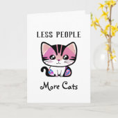 Carte Moins de gens, plus de chats (Fleur jaune)