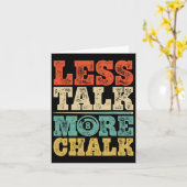 Carte Moins Parler Plus Chalk Funky Pool Billard Joueur  (Fleur jaune)