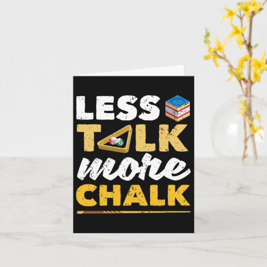 Carte Moins Parlez Plus Chalk Pool Player Billard 8 ll B (Fleur jaune)