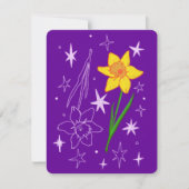 Carte Mois d'anniversaire de mars (jonquille) (Devant)