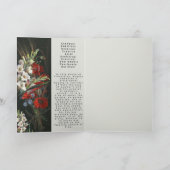 Carte Mois d'août Né en fleurs de prose (Intérieur)