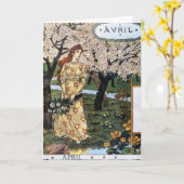 Carte : Mois d'Avril - Avril (Fleur jaune)