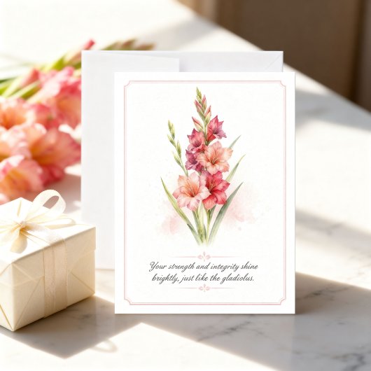 Carte Mois de la Fleur de Naissance d'Août Appreciation