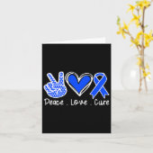 Carte Mois de la sensibilisation à l'ataxie Ruban bleu P (Fleur jaune)