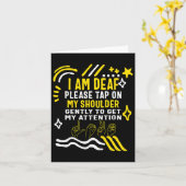 Carte Mois de la sensibilisation Je suis Sourd Toucher M (Fleur jaune)