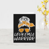 Carte Mois de la sensibilisation Messy Bun Retro femmes  (Fleur jaune)