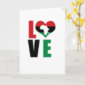 Carte Mois de l'histoire de l'amour des Noirs Drapeau af (Fleur jaune)