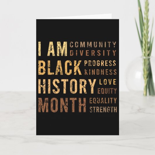 Carte Mois de l'histoire des Noirs (Devant)