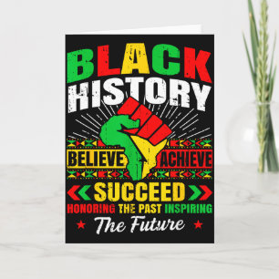 Carte Mois de l'histoire des Noirs Croire Réussir Réussi