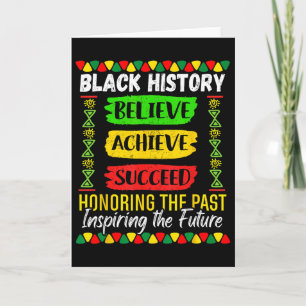 Carte Mois de l'histoire des Noirs Croire Réussir Réussi