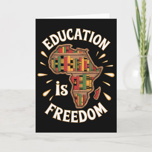 Carte Mois de l'histoire des Noirs Éducation Liberté Afr