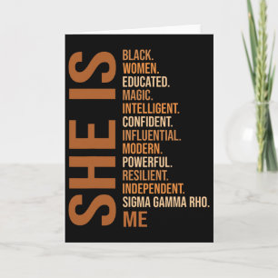 Carte Mois de l'histoire des Noirs Elle est moi Sigma Ga