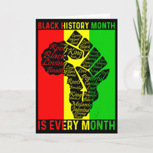 Carte Mois de l'histoire des Noirs est tous les mois Poi