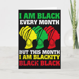 Carte Mois de l'histoire des Noirs Je suis Noir Chaque M