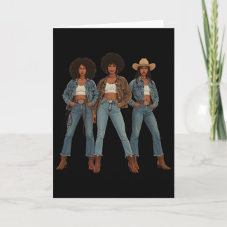 Carte Mois de l'histoire des Noirs Mélanine Cowgirl Swag