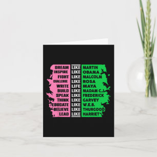 Carte Mois de l'histoire des Noirs mignon aka Fun Tee Hi