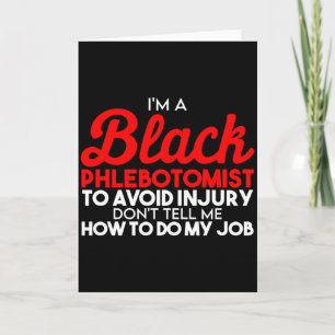 Carte Mois de l'histoire des Noirs Phlébotomiste Drapeau
