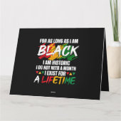 Carte Mois de l'histoire des Noirs Pour aussi longtemps (Dos)