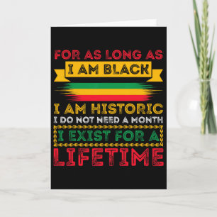 Carte Mois de l'histoire des Noirs Tant que je suis Noir