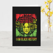 Carte Mois de l'histoire noire Femme noire Afro (Fleur jaune)