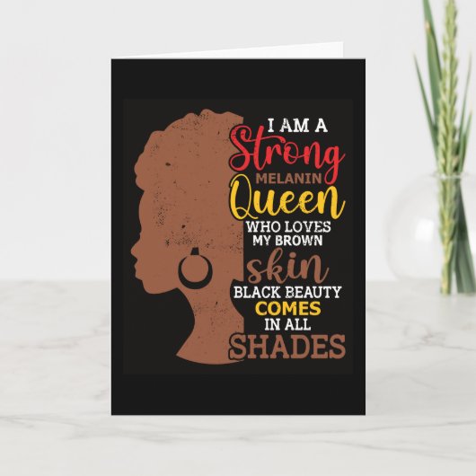 Carte Mois de l'histoire noire Femme noire Afro (Devant)