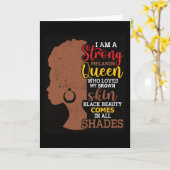 Carte Mois de l'histoire noire Femme noire Afro (Fleur jaune)